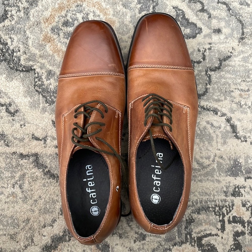 Mens brown leather dress shoes